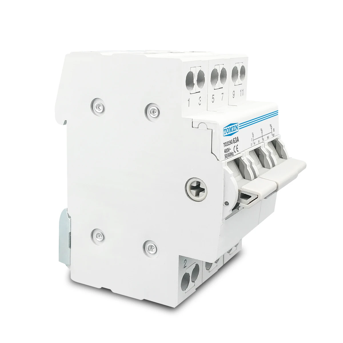 Фото 1P 2P 3P 4P 63A TOMZN MTS Dual Power Manual Transfer Isolating Switch  Interlock Circuit Breaker №2