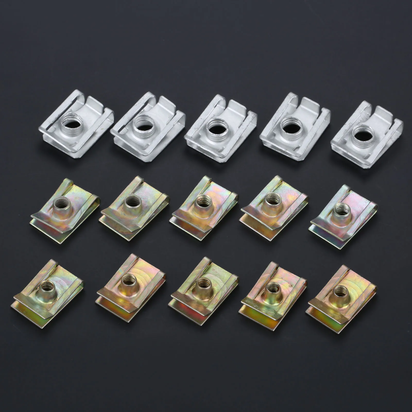 

10Pcs M5 M6 M8 U-Type Auto Car Clips Rivets For Car Motor Tread Panel Spire Nut Fairing Clip Fastener Speed Metal Mounting Clamp