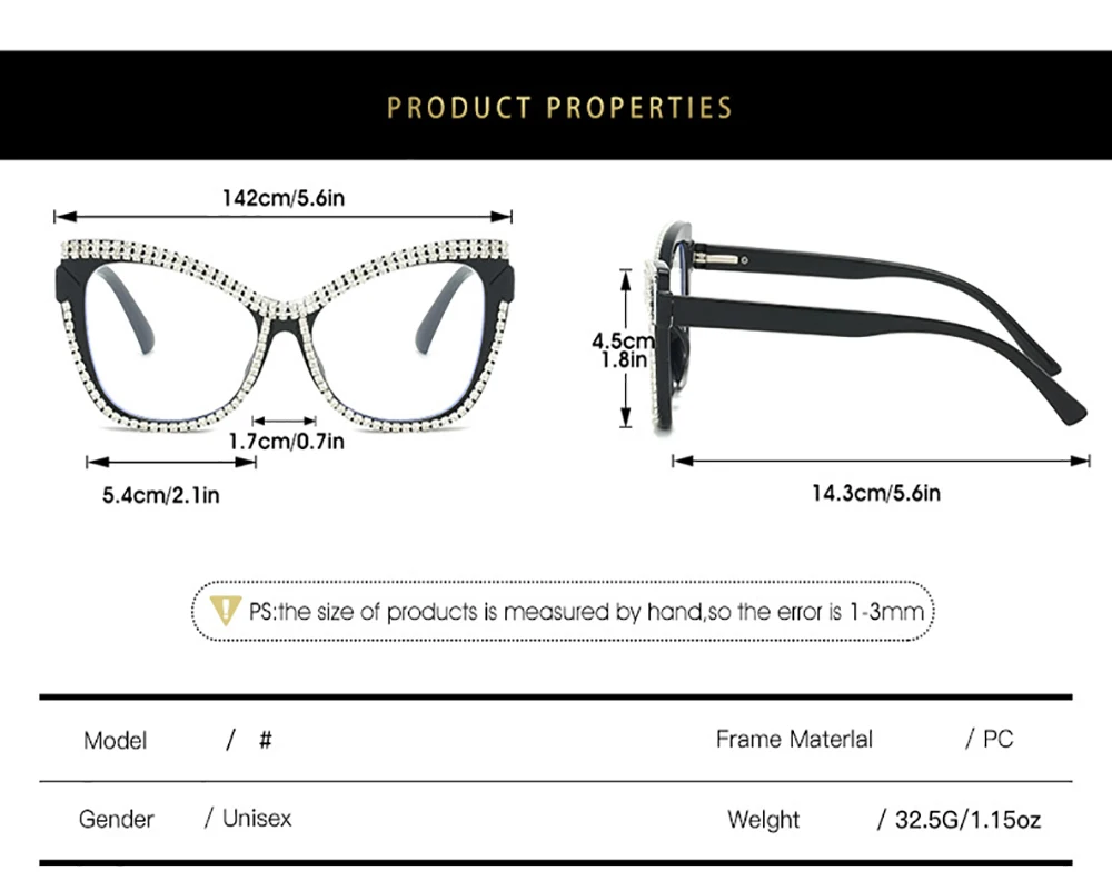 Женские очки кошачий глаз