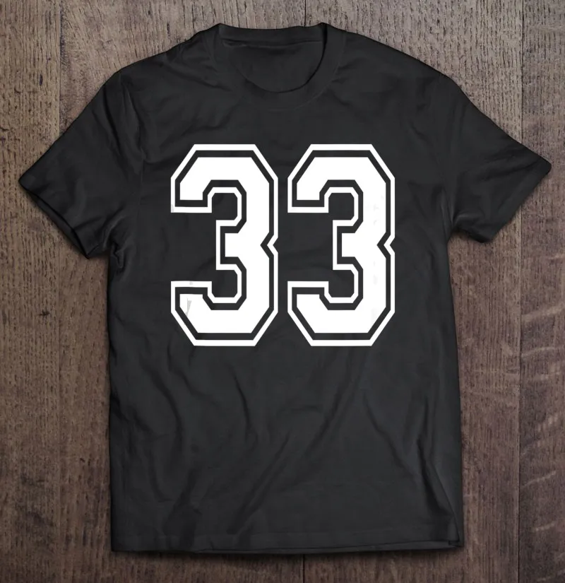 

Футболка мужская оверсайз, майка с номером номера 33 для спортивной команды, подарок на день рождения