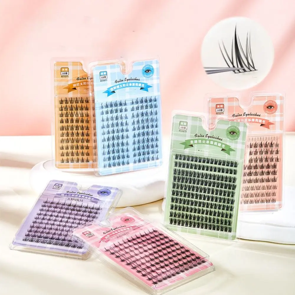 Натуральные накладные ресницы с подсолнухом милые твердые стержни ленивая