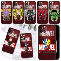 marvel hero phone case for iphone 11 12 13 mini 13 14 pro max 11 pro xs max x xr plus 7 8 silicone cover