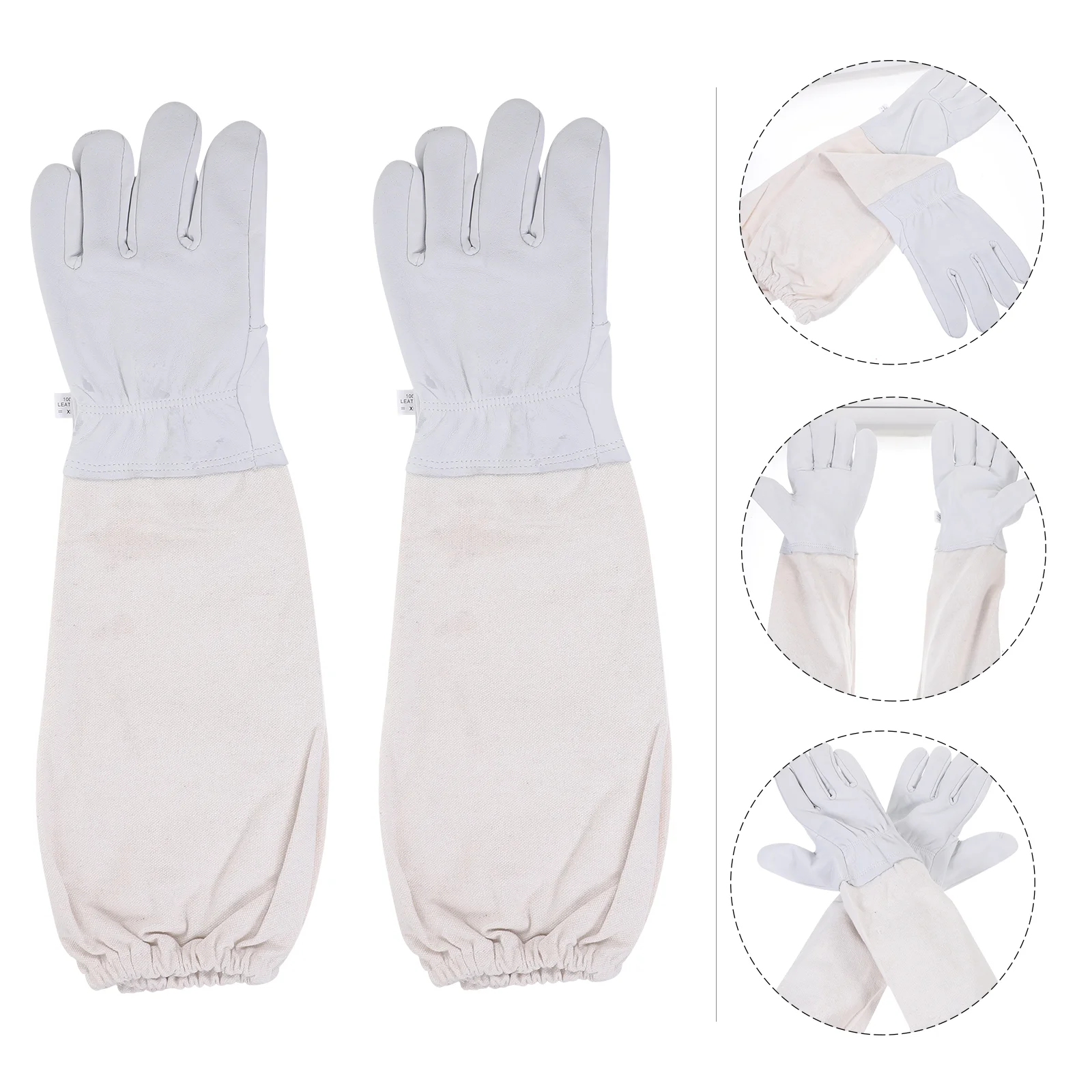 

1 Pair of Beekeeping Gloves Goatskin Protective Gloves Beekeeping Tools for Beekeeper