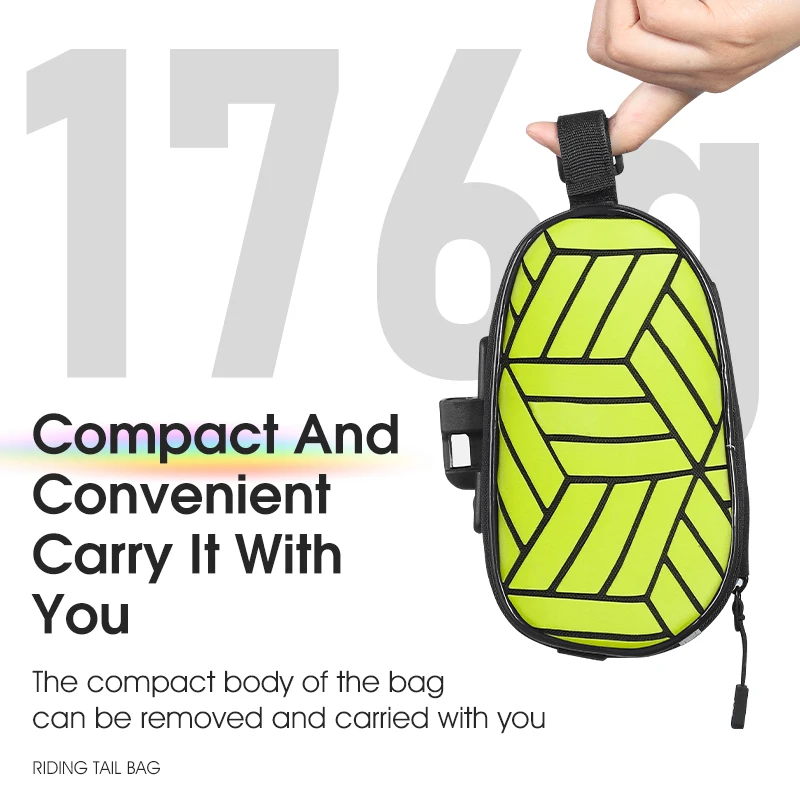 Портативная велосипедная сумка WEST BIKING 1 2 л сверхлегкая светоотражающая для