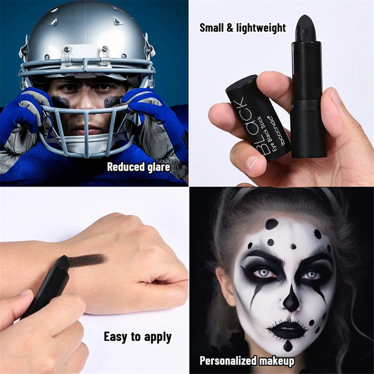 Набор черно-зеленых и белых помад 3 шт. помада для лица тела черная глаз Хэллоуина