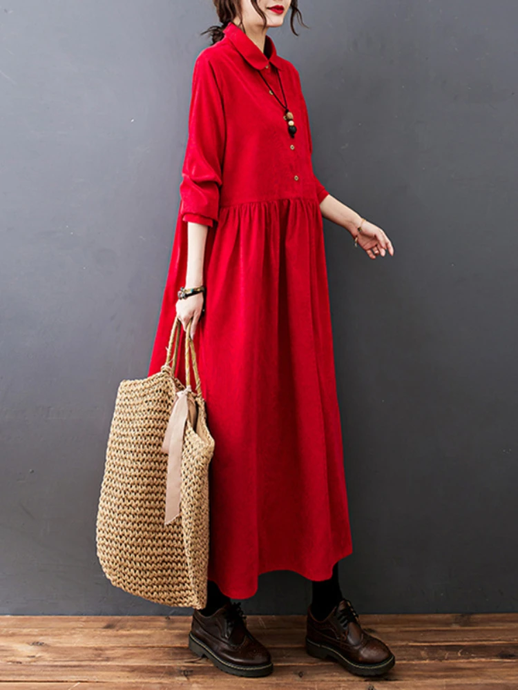 Платье Вельветовое Женское С Длинным Рукавом фото 4