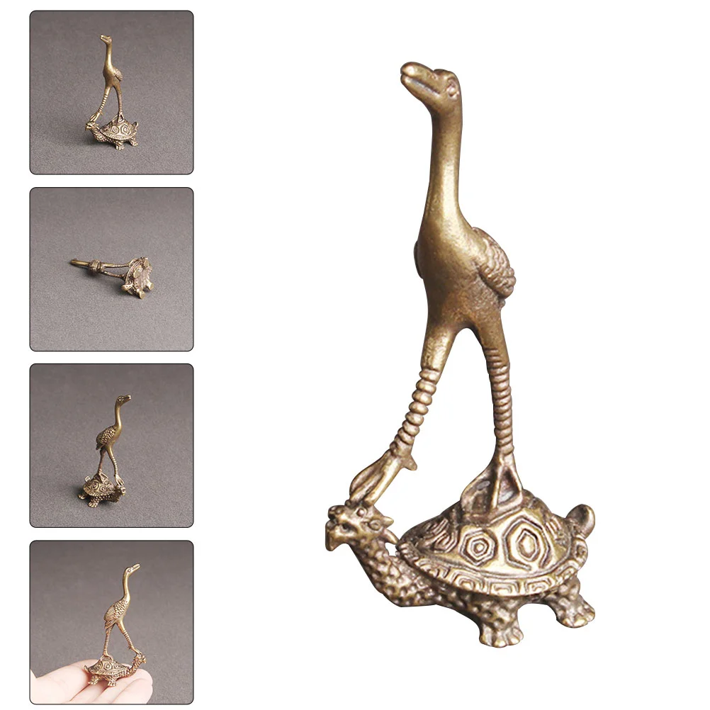 

Statue Brass Figurine Turtle Animal Crane Fengshui Sculpture Chinese Decor Good Sculpturesdecoration Wealth Prosperity Luck