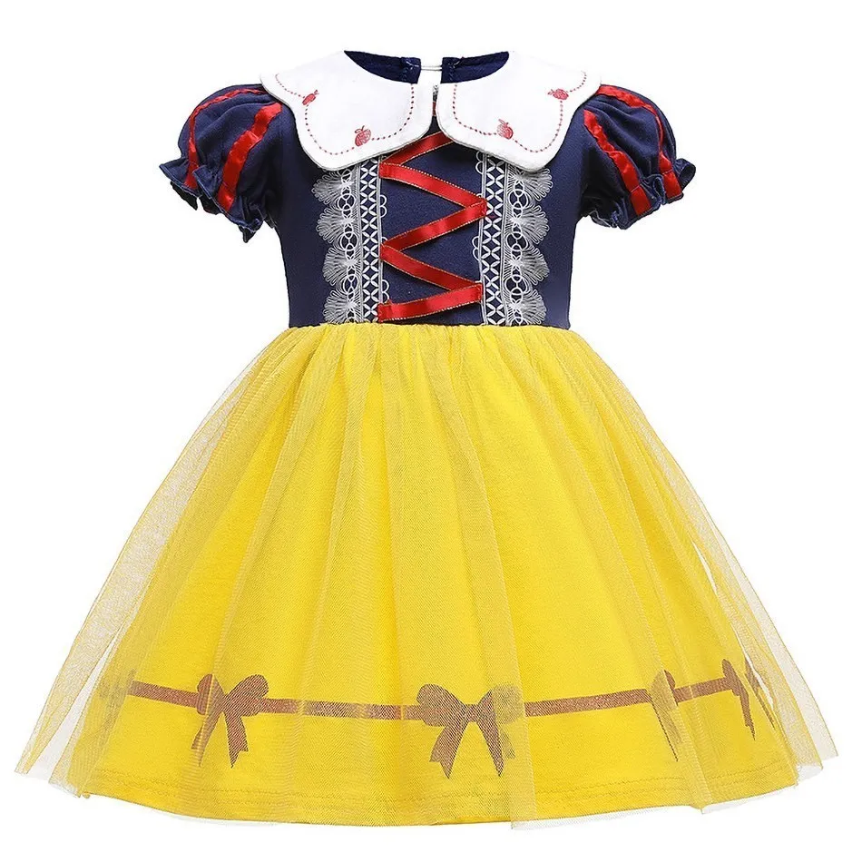 

Children's Clothing Girl Snow White Role Play Dress Fluffy Skirt Long Sleeve Elsa Party Birthday Dress December - 6 Years Old