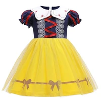 childrens clothing girl snow white role play dress fluffy skirt long sleeve elsa party birthday dress december 6 years old