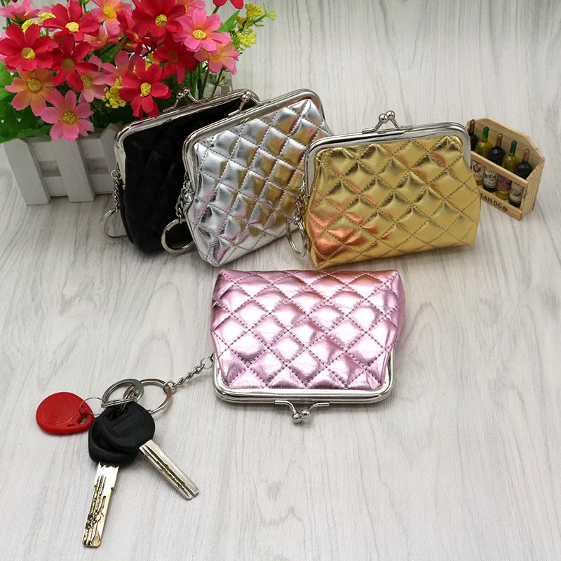 

1 Piece Women Mini Coin Purse Retro Simplicity Solid Color Small Clutch Bag European Style PU Leather Coin Wallets for Women