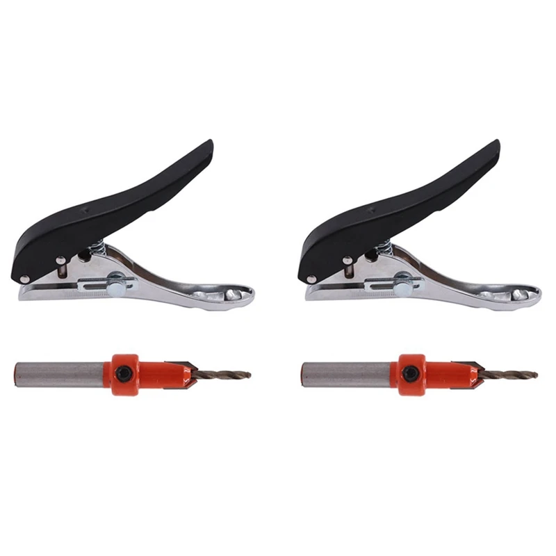 

JFBL Hot 2X Screw Covers Hole Punch 8Mm Aperture Round Punch Pliers Credit Photo Paper Card Corner Round Puncher Plier