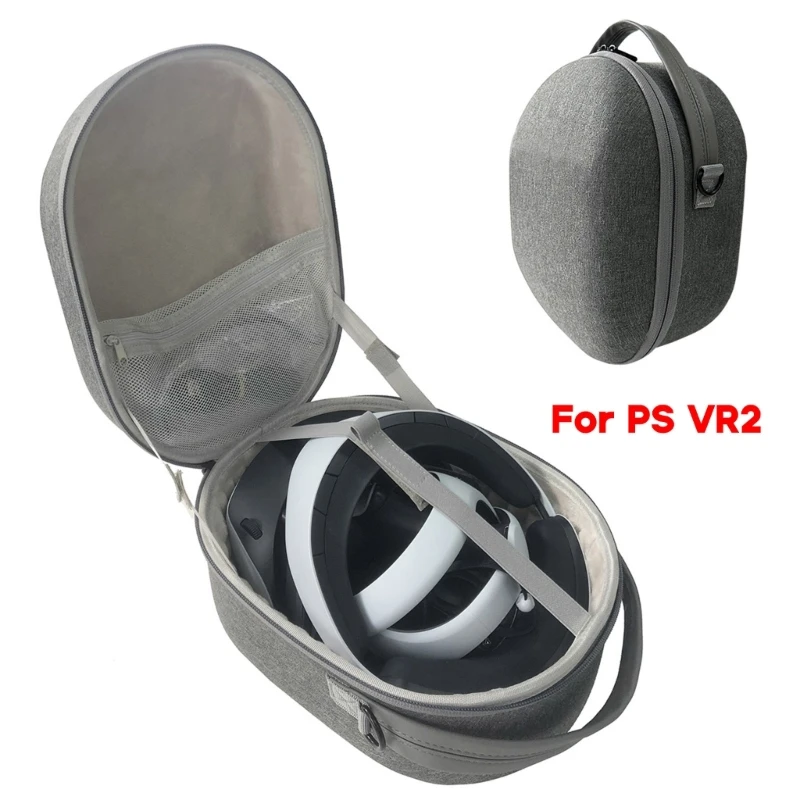 

Portable Hard EVA Bag for PS VR2 Headset Storage Handbag with Inner Pockets Virtual Reality Glasses Carrying Box for Men Women