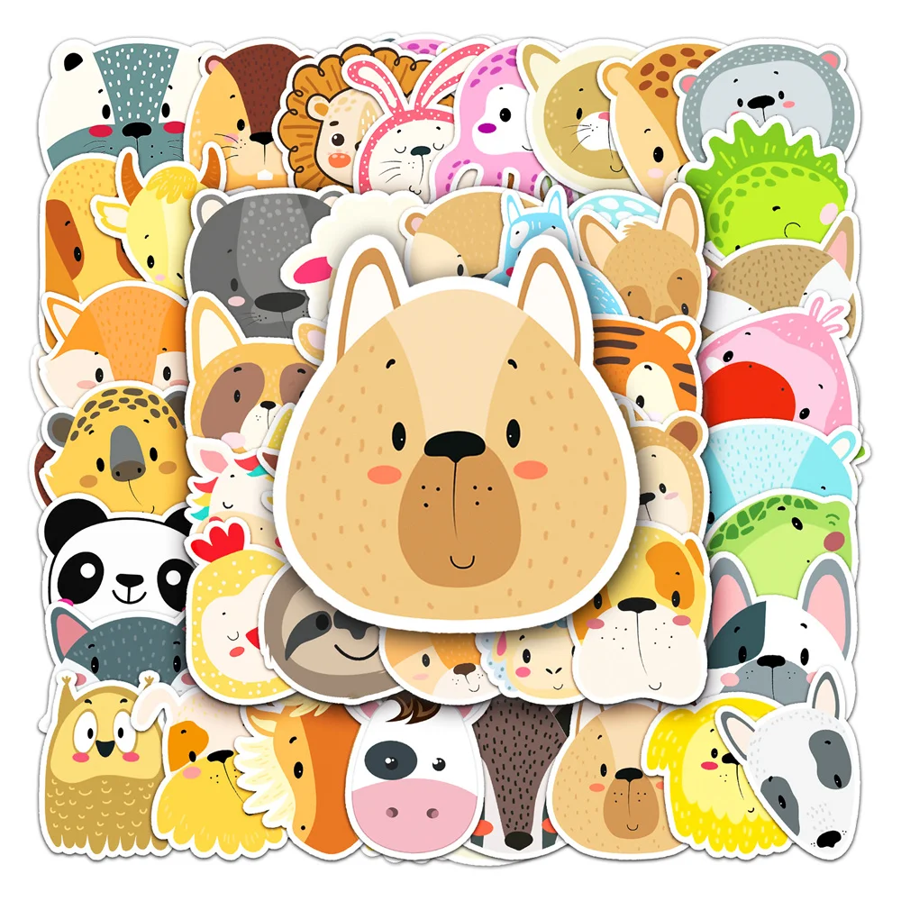 

10/30/50PCS New Animal Cartoon Personality Creative Computer Suitcase Mobile Phone Chair Decoration Waterproof Sticker Wholesale