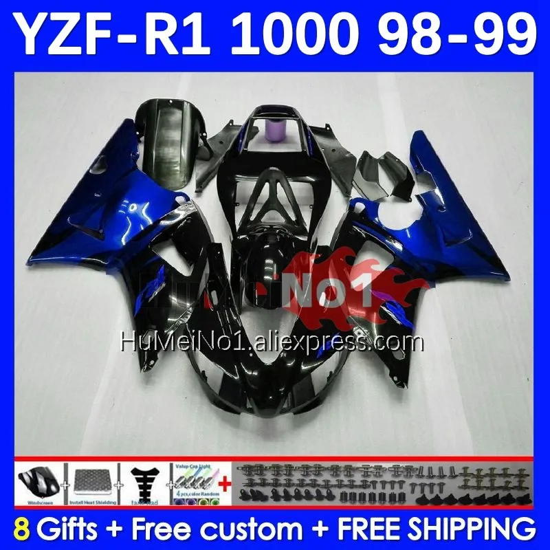 

Body For YAMAHA YZF R 1 1000 CC 1000CC 98-99 156No.55 YZF R1 YZF1000 YZFR1 98 99 YZF-1000 YZF-R1 1998 1999 Fairing blue flames