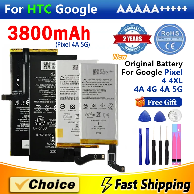 Оригинальный аккумулятор для HTC Google Pixel 4XL 4A 4G/5G G025E-B/J-B G020I-B G020J-B новый сменный