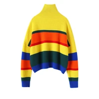colorful striped 100 cashmere winter warm sweater women new designer latest fashion for women 2022 clothes tops