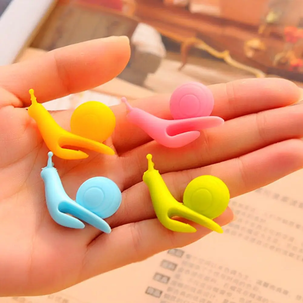 

5Pcs Exquisite Snail Shape Silicone Tea Bag Clips Holder Tableware Tea Pot Decoration Drinkware Cup Mug Candy Colors Cute Holder