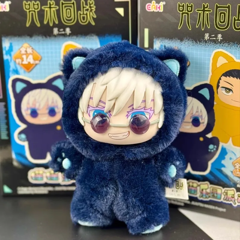 Фото Новый подлинный Eaki Jujutsu Kaisen Season 2, Cat Park Party Gojo Satoru, слепая коробка, плюшевая кукла, сумка, подвеска, модель, коллекция №2