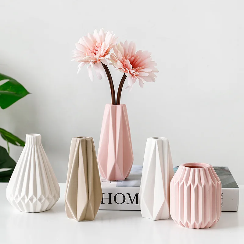 

2023 Nordic Decor Modern Ceramics Flower Vase Decoration Home Decor Living Room Decorations For Bedroom Office Vase Wholesale