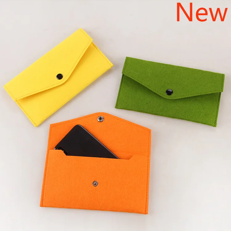 

2023 New Vintage Felt Purse Wallet Storage Bag Glasses Mobile Phone Case Cash Card Holder Women Girl Portable Pouch Cute Gifts