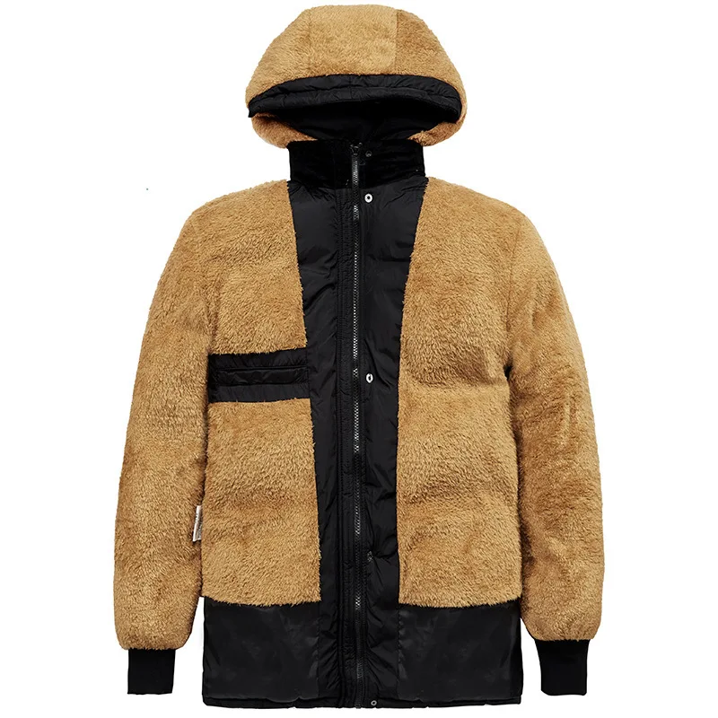 Winter Thick Men Outdoor Parka Coat  Plus Size Fur Linner Warm Jacket Male Big Pockets Snow Windbreak Outwear Sport Parkas 5XL