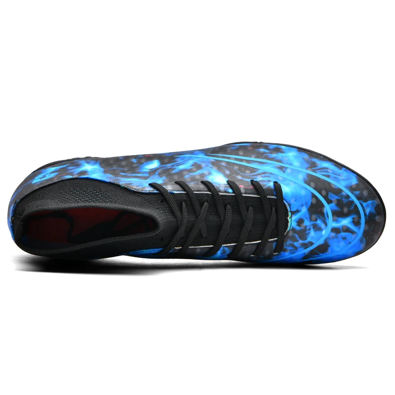 Outdoor Men Boys Soccer Shoes FG Starry Sky Color Matching Gao Bang Football Boots High Ankle  Training Sport Sneakers Size35-45