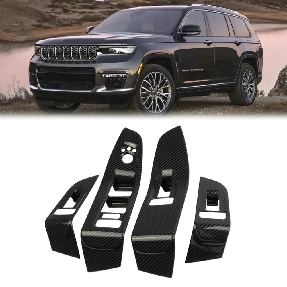 

Панель для автомобильного стеклоподъемника из углеродного волокна для Jeep Grand Cherokee 2021 2022