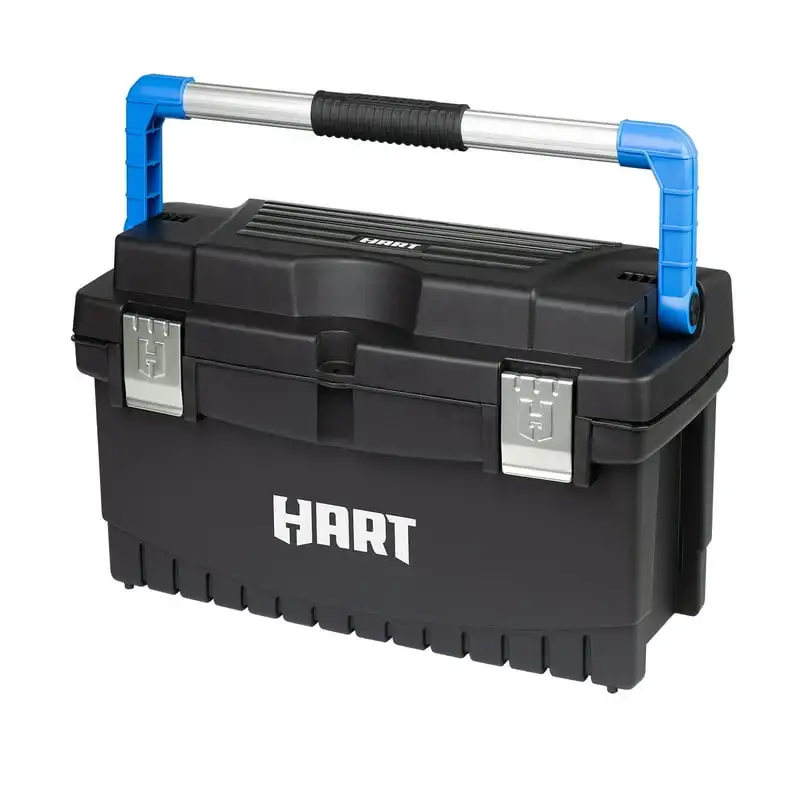

Toolbox, Resin Tool Storage and Organization, Black with Blue Accents