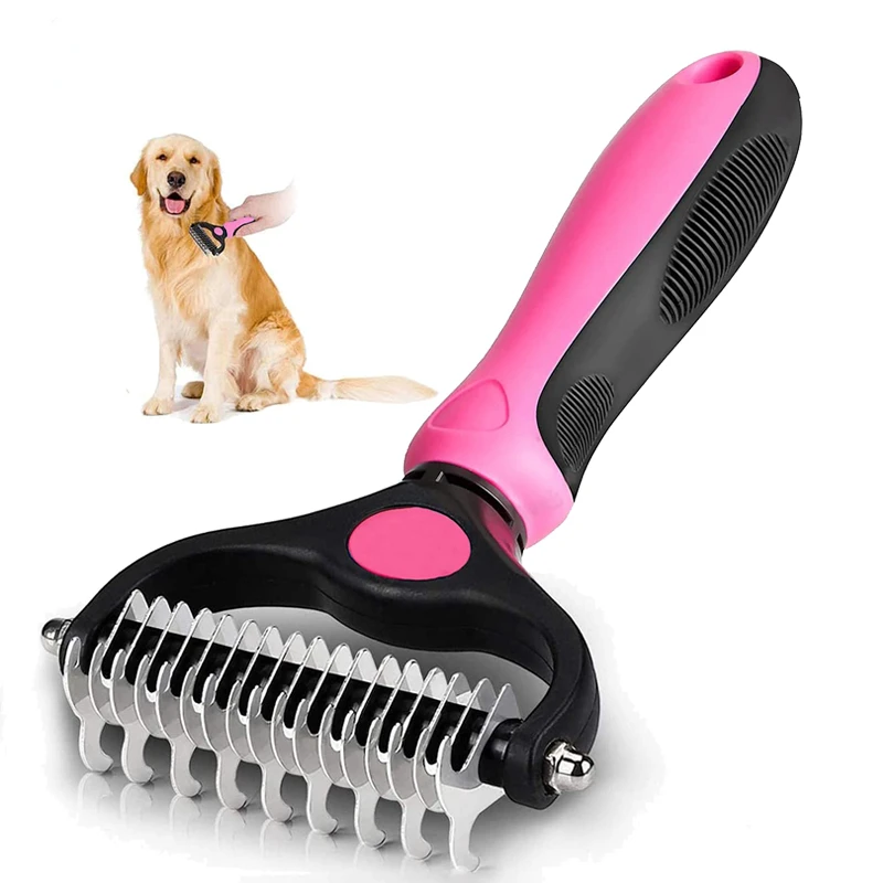 

Щетка для груминга домашних питомцев, расческа для собак и кошек, спутанные узлы, разборные принадлежности, инструмент для груминга собак и ...