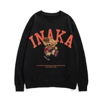 new inaka power basketball bear sweatshirt male sweatshirts men women hip hop harajuku streetwear homme oversized loose pullover