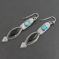 new boho exaggerated earrings inlaid black zircon flower earrings for women girl jewelry gifts