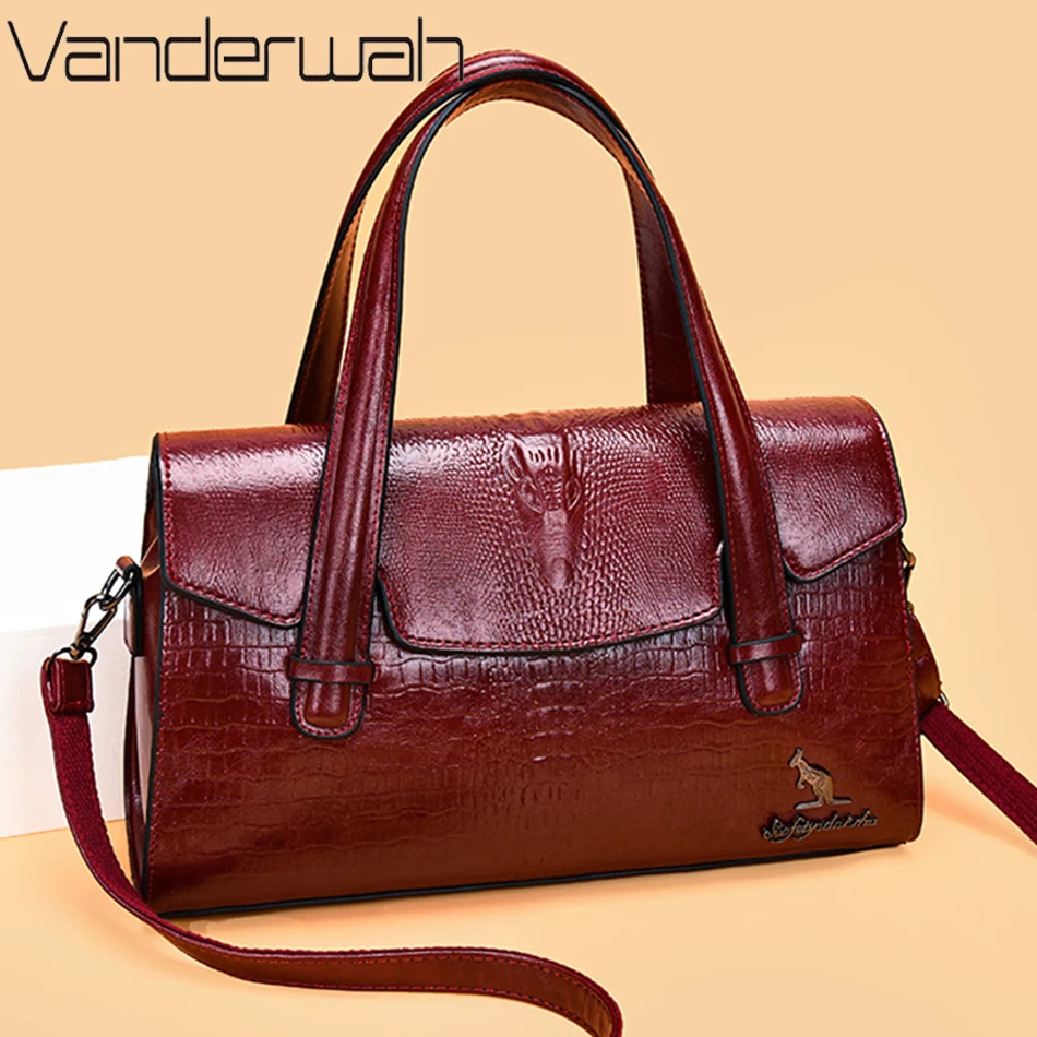 

High Quality Leather Tote Women Luxury Designer Messenger Bag Female Crossbody Shoulder Handle Bags 2022 Ladies Handbags Purses