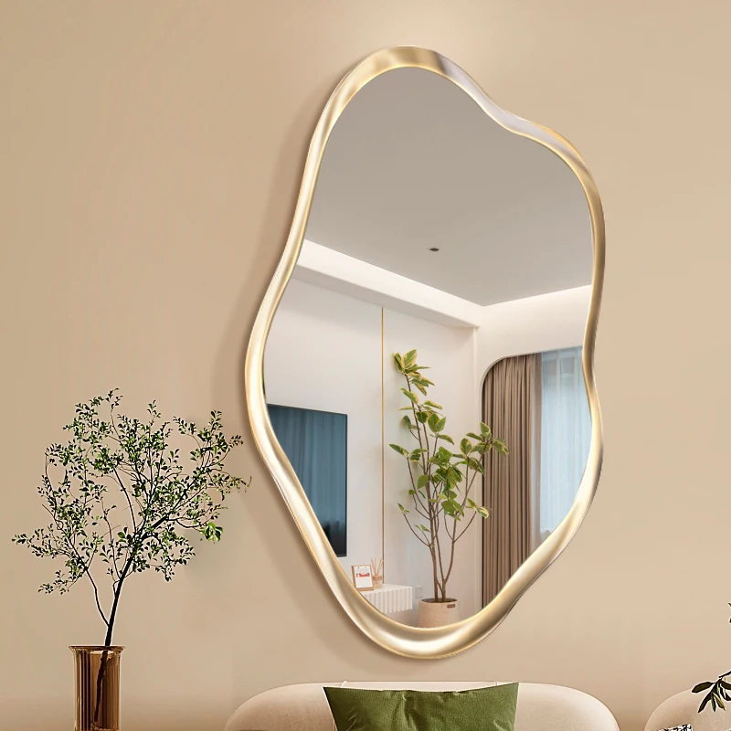 

Design Aesthetic Decorations Mirror Lighting Girls Irregular Long Mirrors Makeup Custom Hogar Y Decoracion Home Decoration