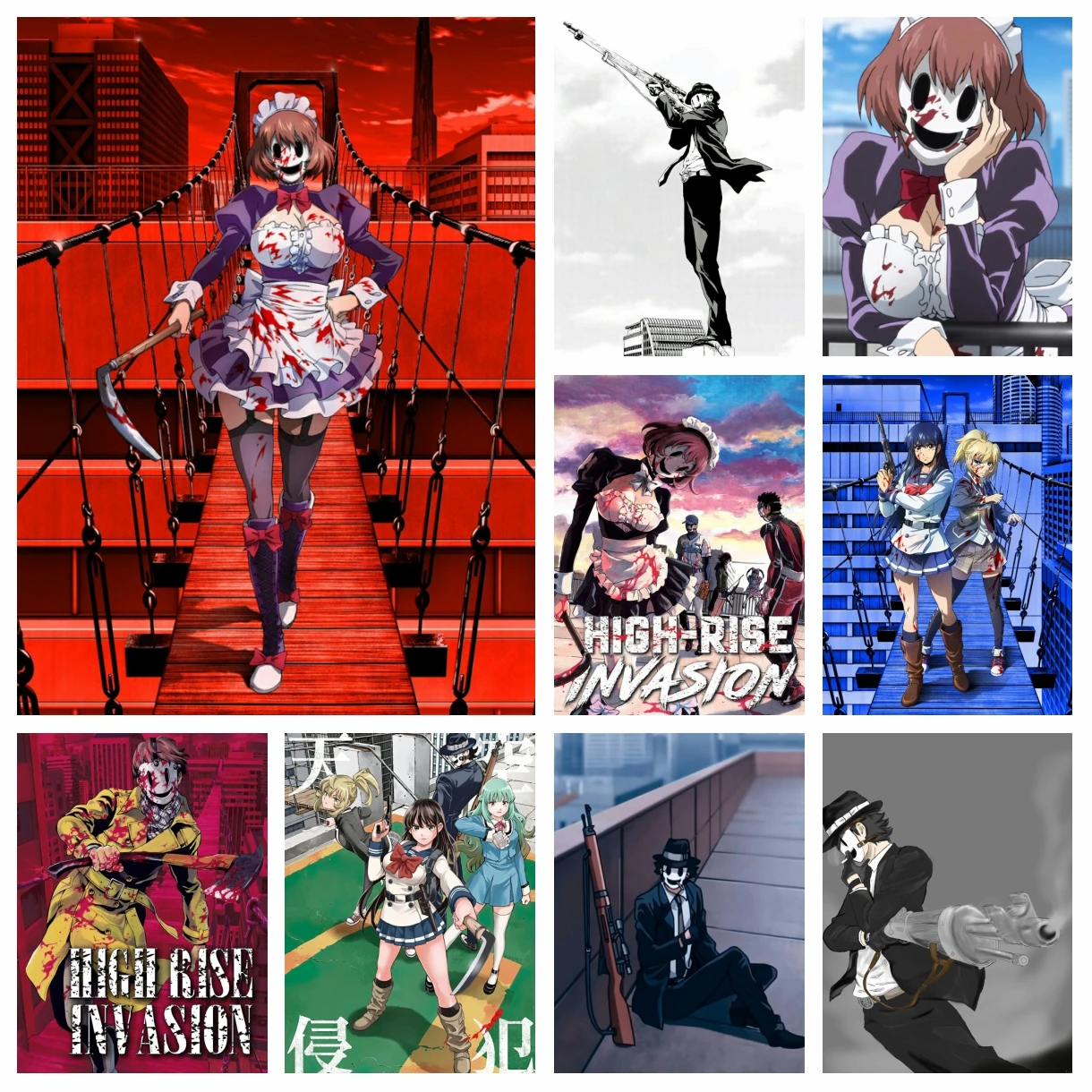 

DIY Embroidery Anime High-Rise Invasion Diamond Mosaic Painting Japanese Cartoon Cross Stitch Pictures Art Full Drill Home Decor