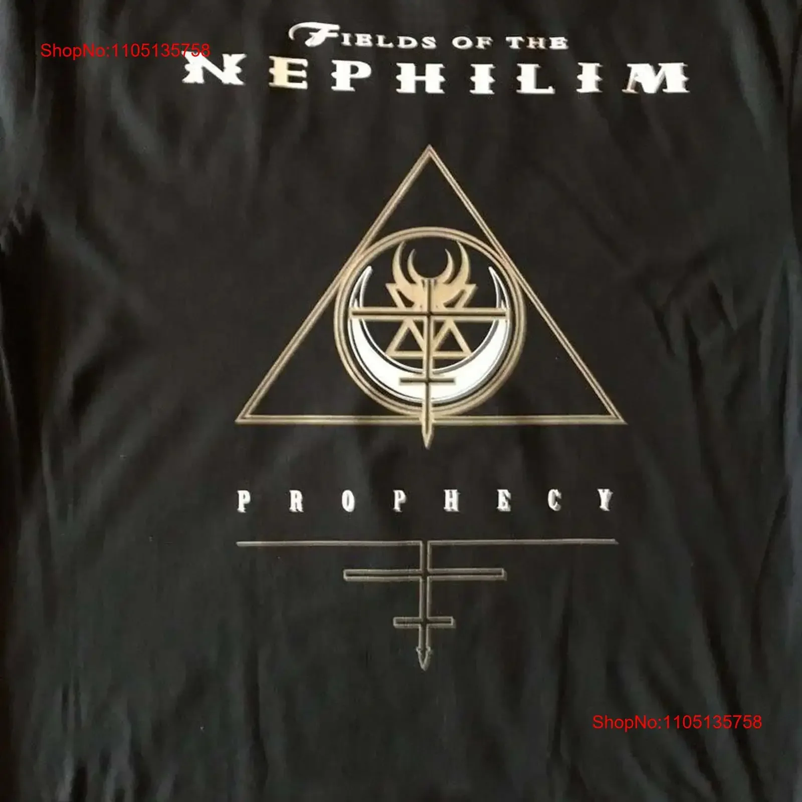 Фото Футболка Black Color Fields of the Nephilim Band, винтажная стираная уличная одежда, универсальная повседневная мужская стильная растянутая слегка №1