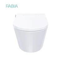 water saving U shape intelligent wall-hung closestool hang ceramic smart toilet conceal tank with bidet