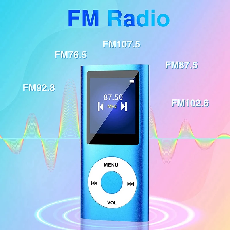 

MP3 Player With Bluetooth 5.0, Music Player With 32GB TF Card,FM,Earphone, Portable Hifi Music Player
