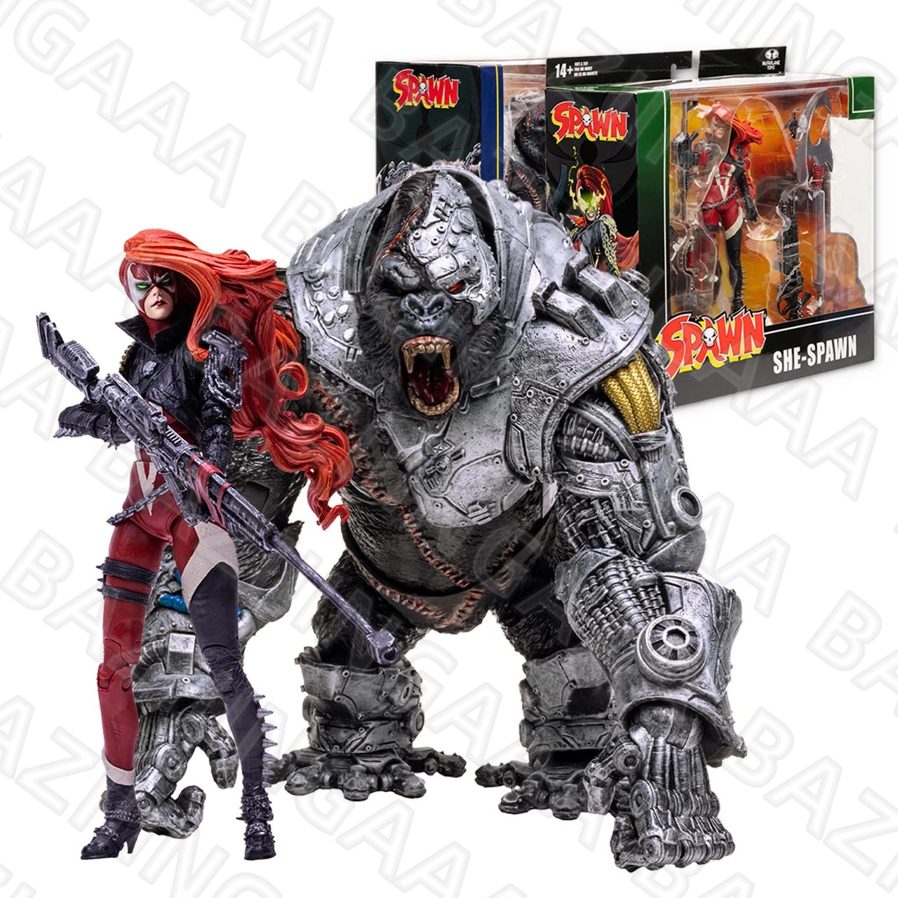 

Игрушки McFarlane She Spawn/Cygor (Spawn) Combo (2) Экшн-фигурки, коллекционные куклы, детские игрушки, Коллекционная модель, набор для гаража