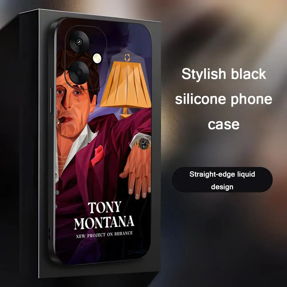 Film S-ScaR FA-CE Ai Pa-cino Phone Case For Xiaomi Redmi Note 13 12 11 10 Pro Plus S 5G 12S Luxury Soft Black Cover