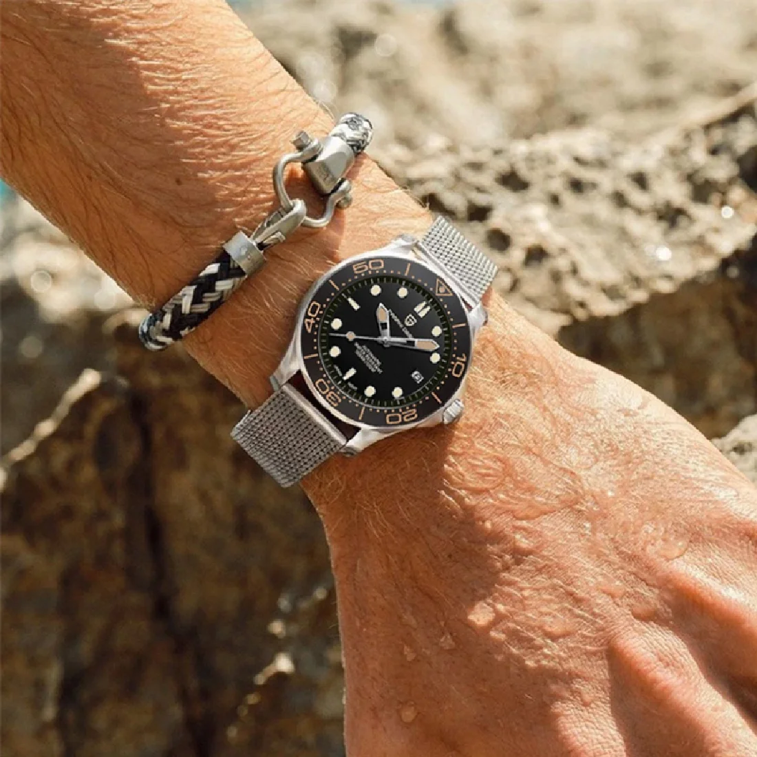 

Часы PAGANI DESIGN Мужские механические водонепроницаемые с керамическим ремешком, NH35A