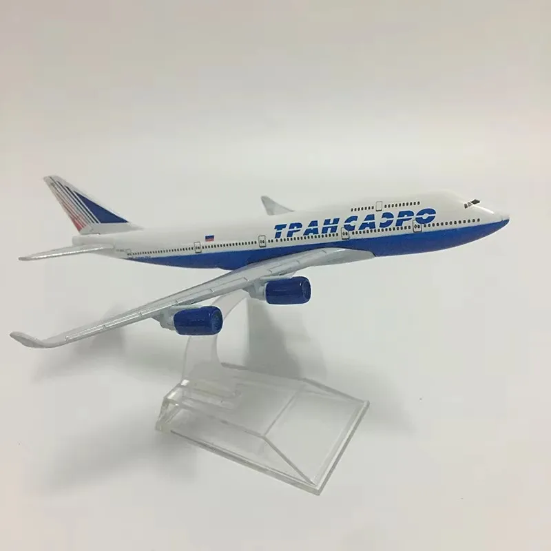 Фото Масштаб 1/400 B747, российский международный авиакомпания, сплав, самолет 16 см, Boeing 747, модель самолета, игрушки, украшения, детский сбор №5