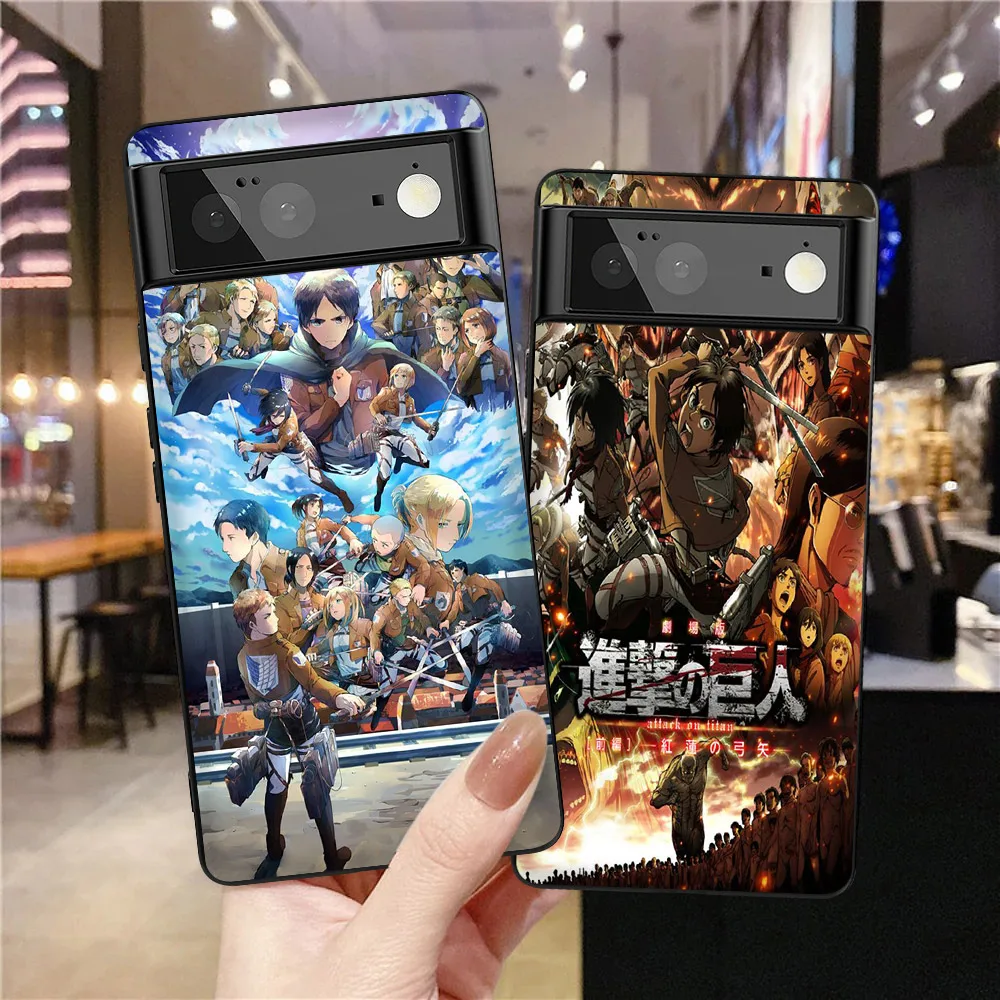 

Protection Back Cover for Google Pixel 6 6Pro 6a Attack on Titan Phone Case for Google 2 3 3a 4 4a 5 5a 5G XL Soft TPU Fundas