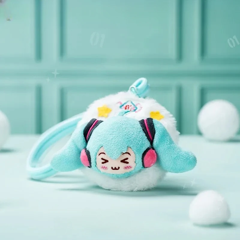Фото Новая плюшевая кукла Мику Hatsune, подушка Fuuf, аниме, периферийный милый мультяшный кулон-зеркало для макияжа, милый подарок для друзей на день рождения №5