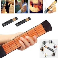 6 tone pocket guitar practice neck portable guitar chord trainer tool for beginner mini size six fre piano finger trainer model