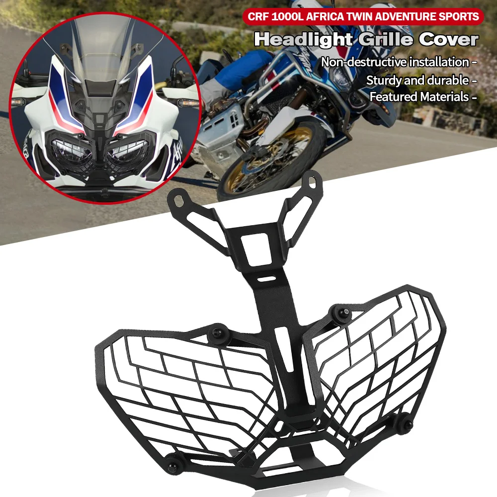 

FOR Honda CRF 1000L Africa Twin ADVENTURE Sports 2017 2018 2019-2021 Motorcycle Headlight Guard Protector Grille Grill Cover