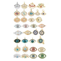 multicolor zirconia stones turkish evil eye lucky charm for necklace bracelet diy making copper jewelry findings wholesale gift