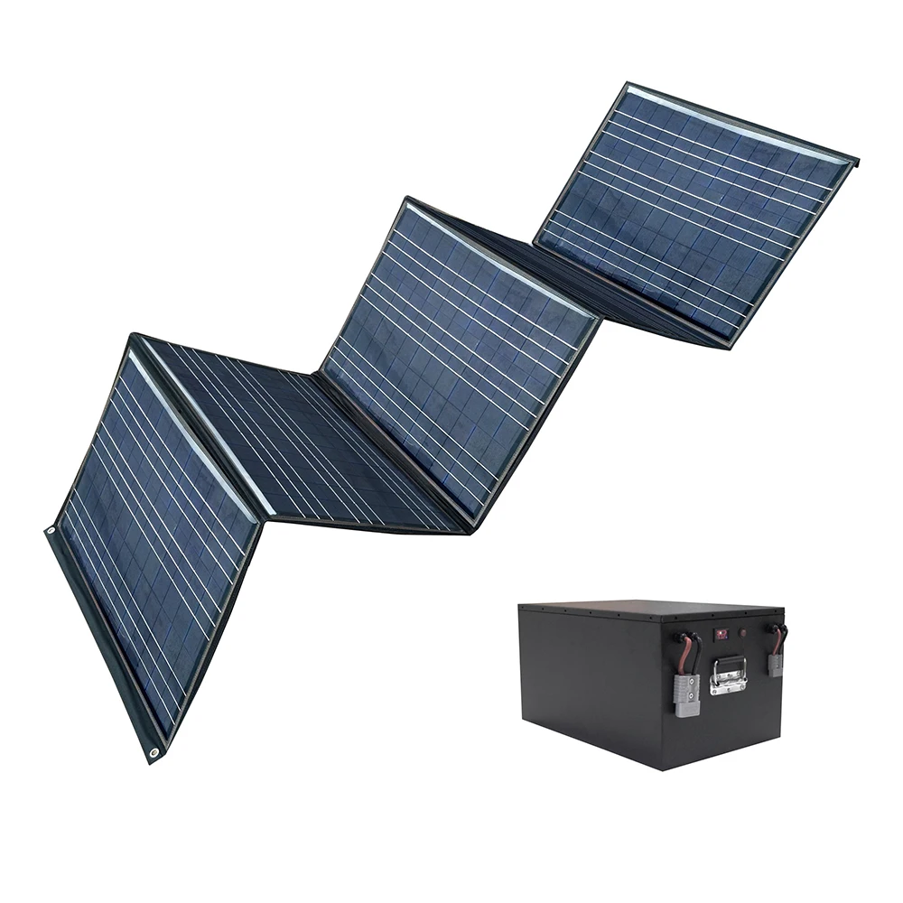 

300W monocrystalline solar panel charging 12V outdoor power folding kit