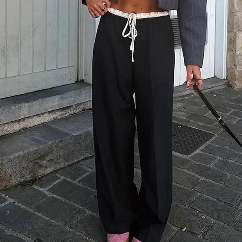 Женские Широкие Брюки С Высокой Талией Hxao Плиссированная Офисная Одежда