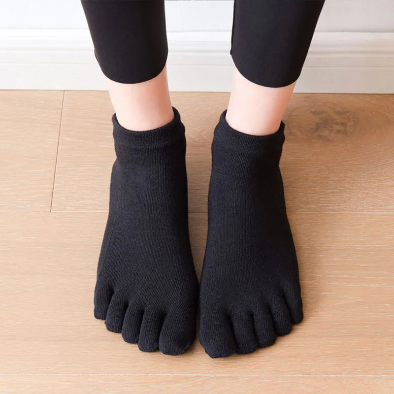 Colorful Women Yoga Socks Non-Slip Ladies Dance Socks Cotton Healthy Sports Five-toed Socks