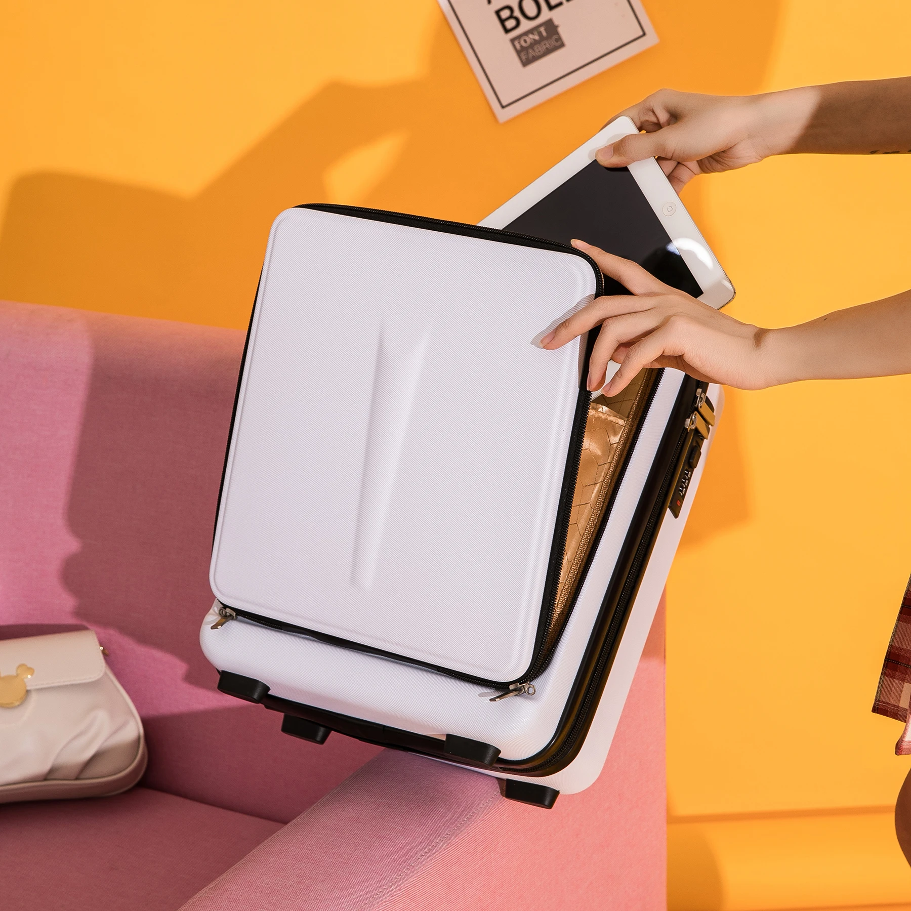 Suitcase Makeup Small Suitcase Mini Storage Bag 16-Inch Password Suitcase Small Lightweight iPad Travel Suitcase